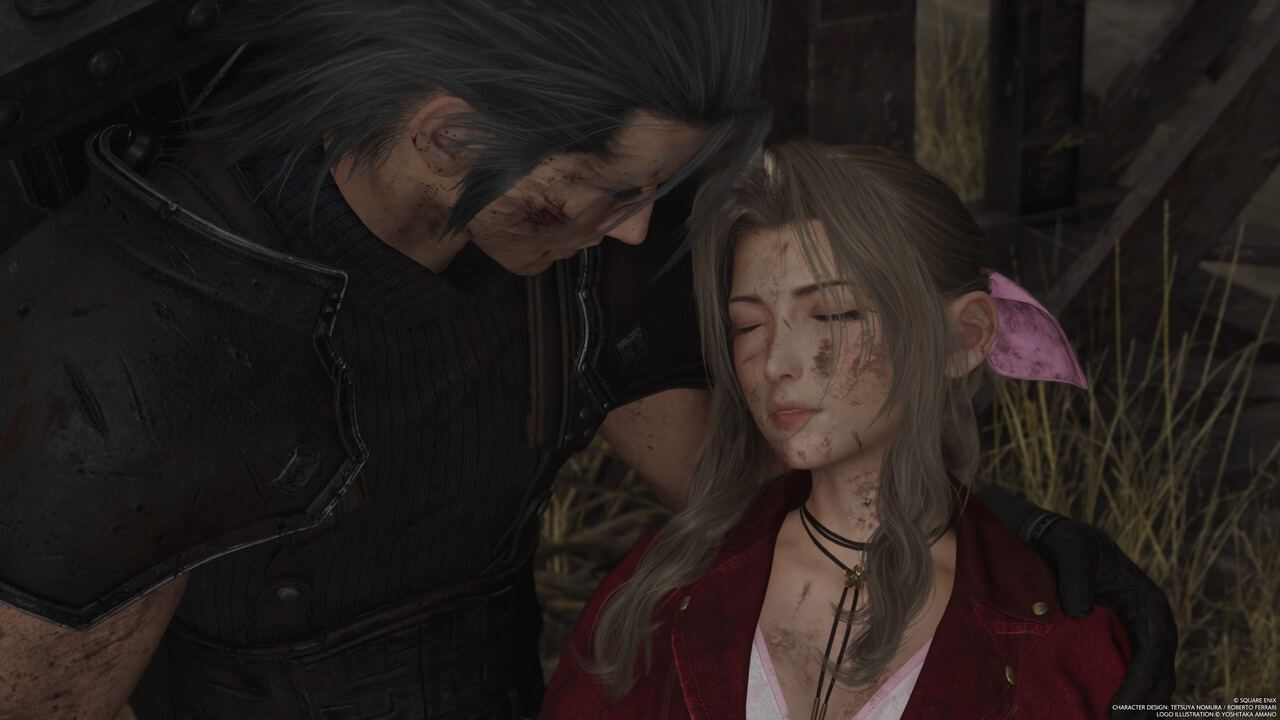 Does Aerith die in FF7 Rebirth: Aerith with her eyes closed.