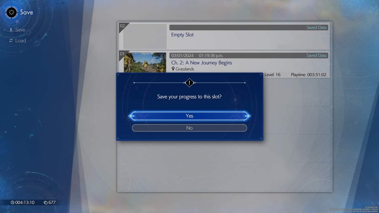 A screenshot of a FF7 Rebirth save on a computer.