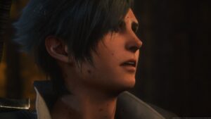 Can you change outfits in Final Fantasy 16: Young Clive looking shocked.