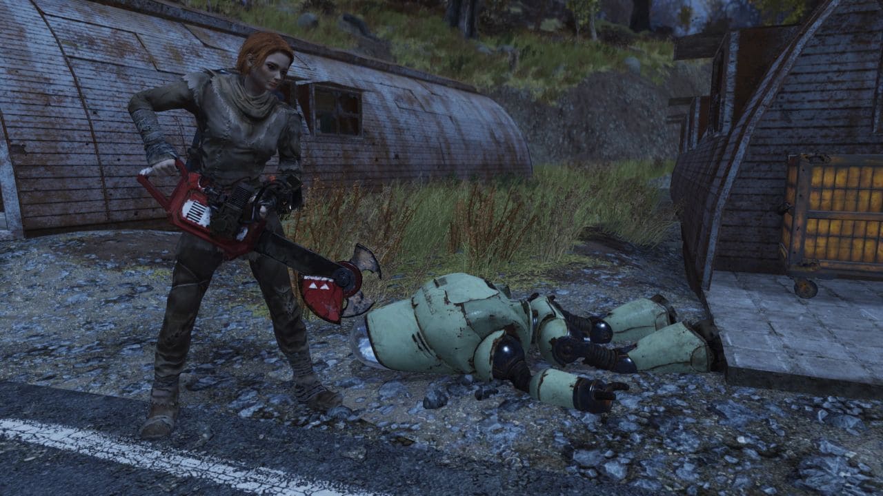 Fallout-76-VATS-Player-standing-over-Defeated-robot