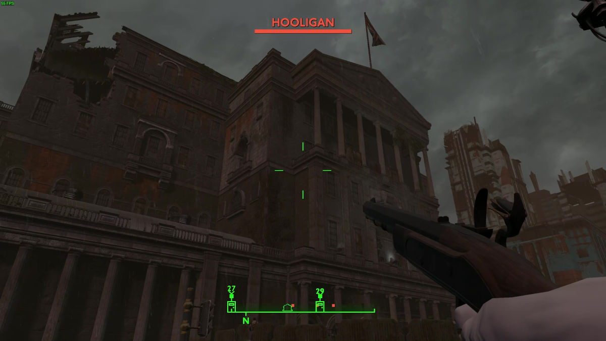 Fallout London Bank of England Keys locations: Picture of the Bank of England in the Fallout London Mod.