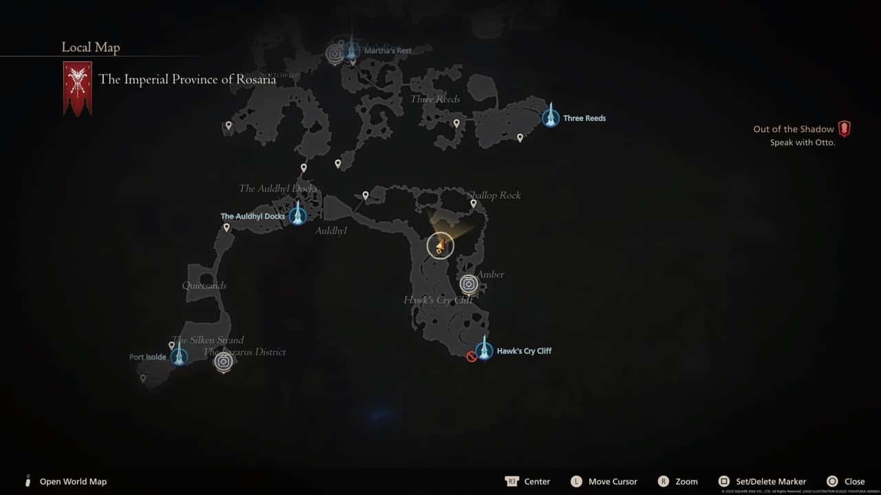 Final Fantasy 16 Notorious Marks locations: Flan Prince location on map.