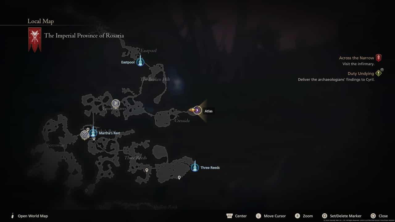 Final Fantasy 16 Notorious Marks locations: Atlas location on map.