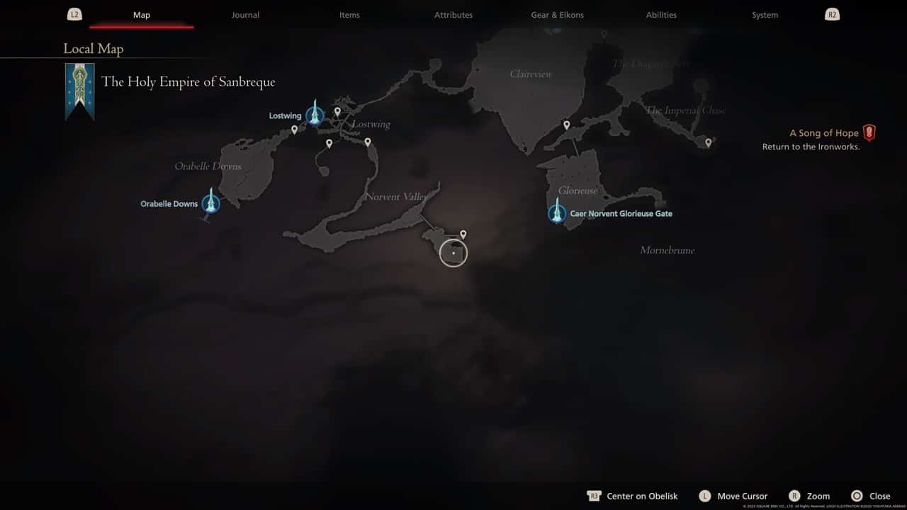 Final Fantasy 16 Notorious Marks locations: Dozmare location on map.