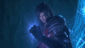 How to heal in Final Fantasy 16: Clive holding blue light in hand. easy
