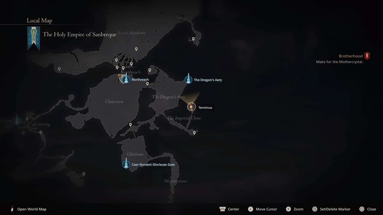 Final Fantasy 16 Notorious Marks locations: Terminus location on map.