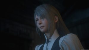 Can you play Final Fantasy 16 side quests after the story: Jill looking solemn.