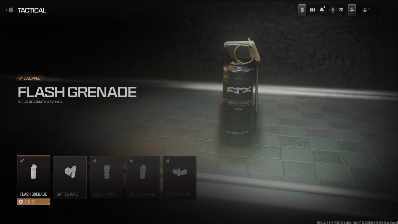 A flash grenade.