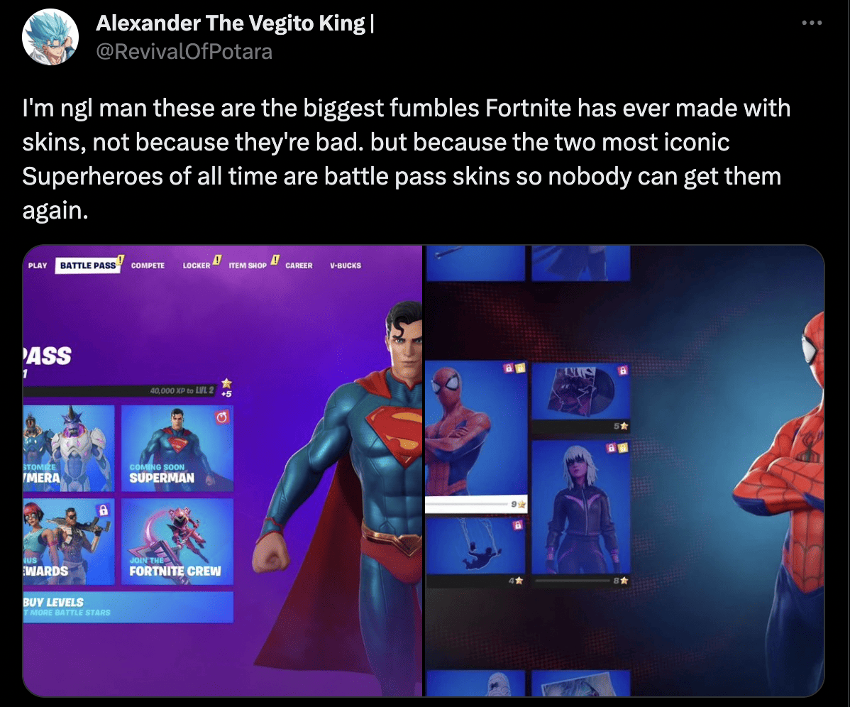 Fortnite battle pass skins