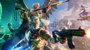 fortnite chapter 5 season 2 olympians boss locations: gods carrying weapons.