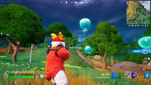How to Find Sky Jellies and How to Gain Health or Shield in Fortnite