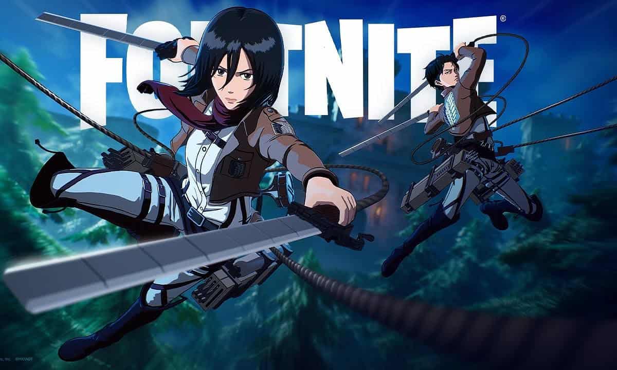 Fortnite Attack on Titan crossover keyart