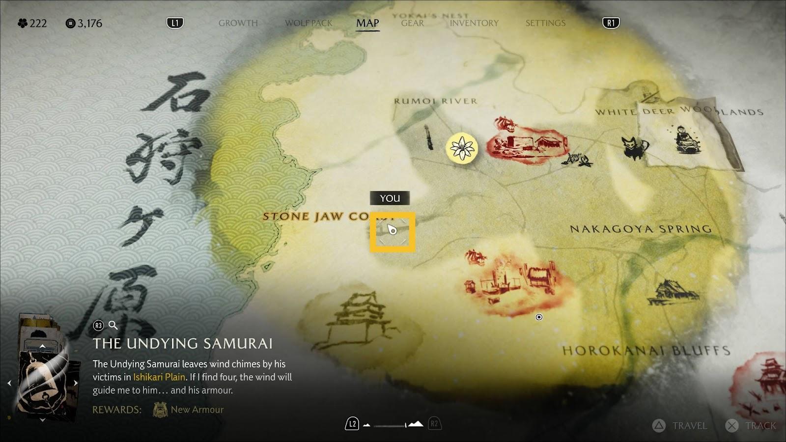 Ghost of Yotei map