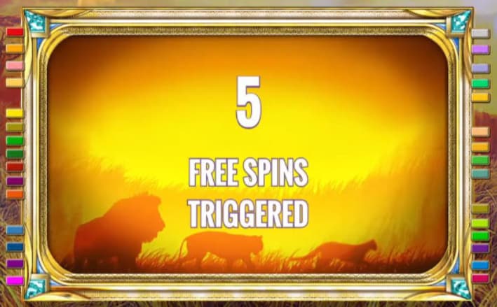 screenshot showing an activated free spins mode