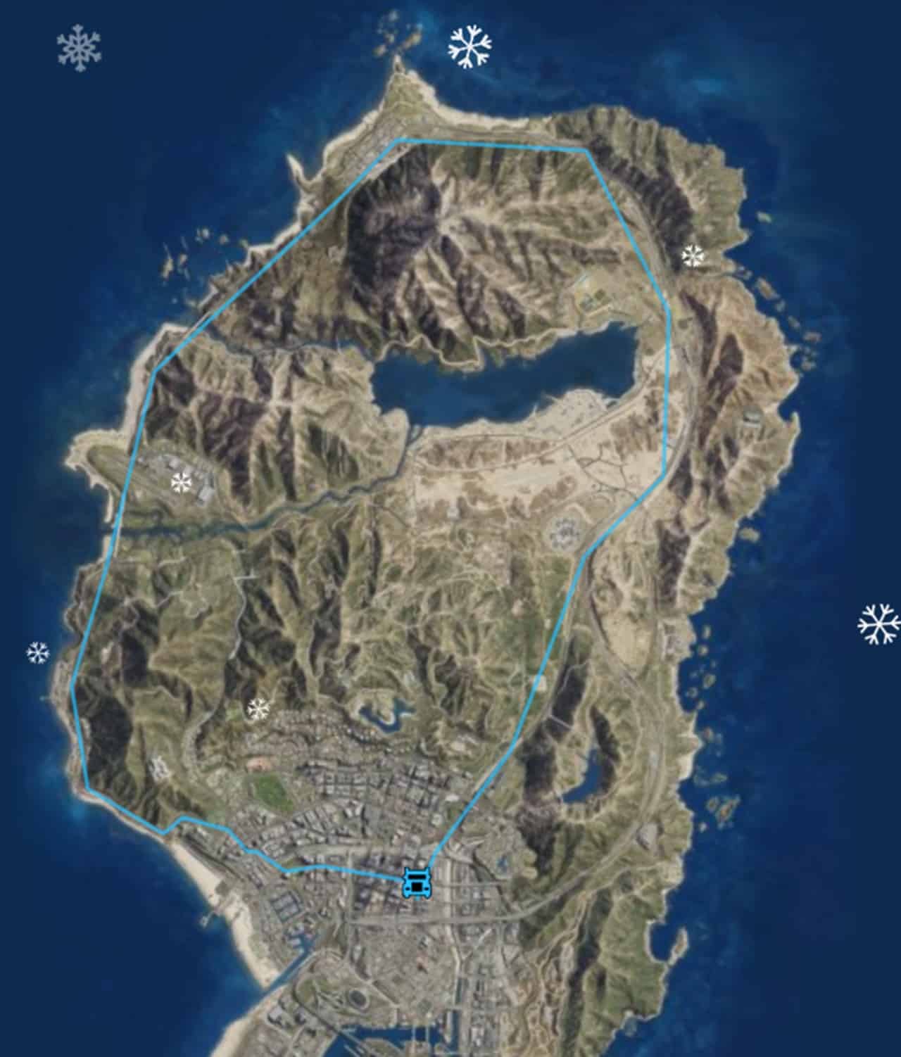 GTA Online happy holidays hauler map route