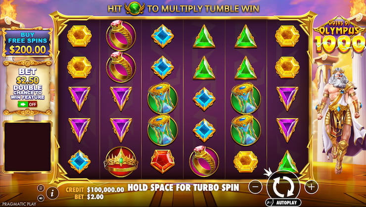 We show a screenshot of Gates of Olympus pokies, one of the top slots in Australian gaming. 