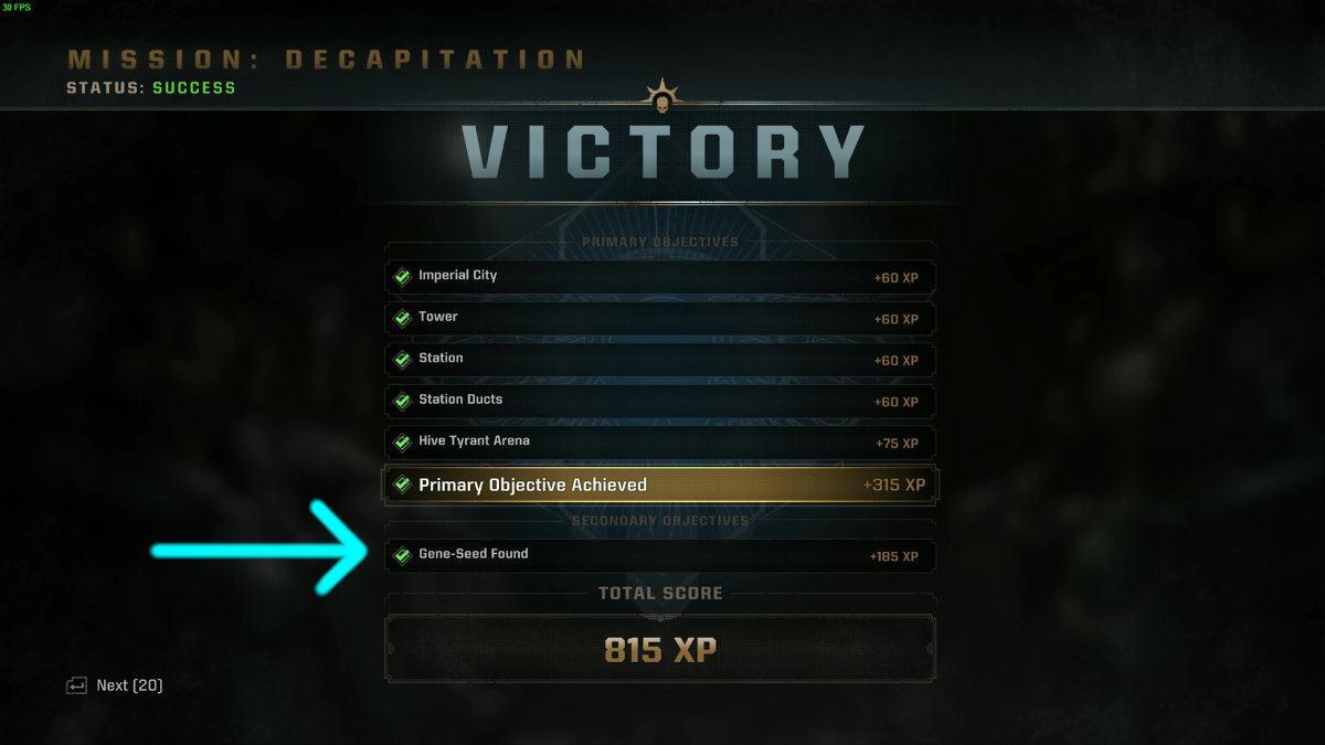 Picture of the Gene Seed rewards in Space Marine 2.