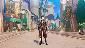 Genshin Impact - Zhongli standing in Fontaine
