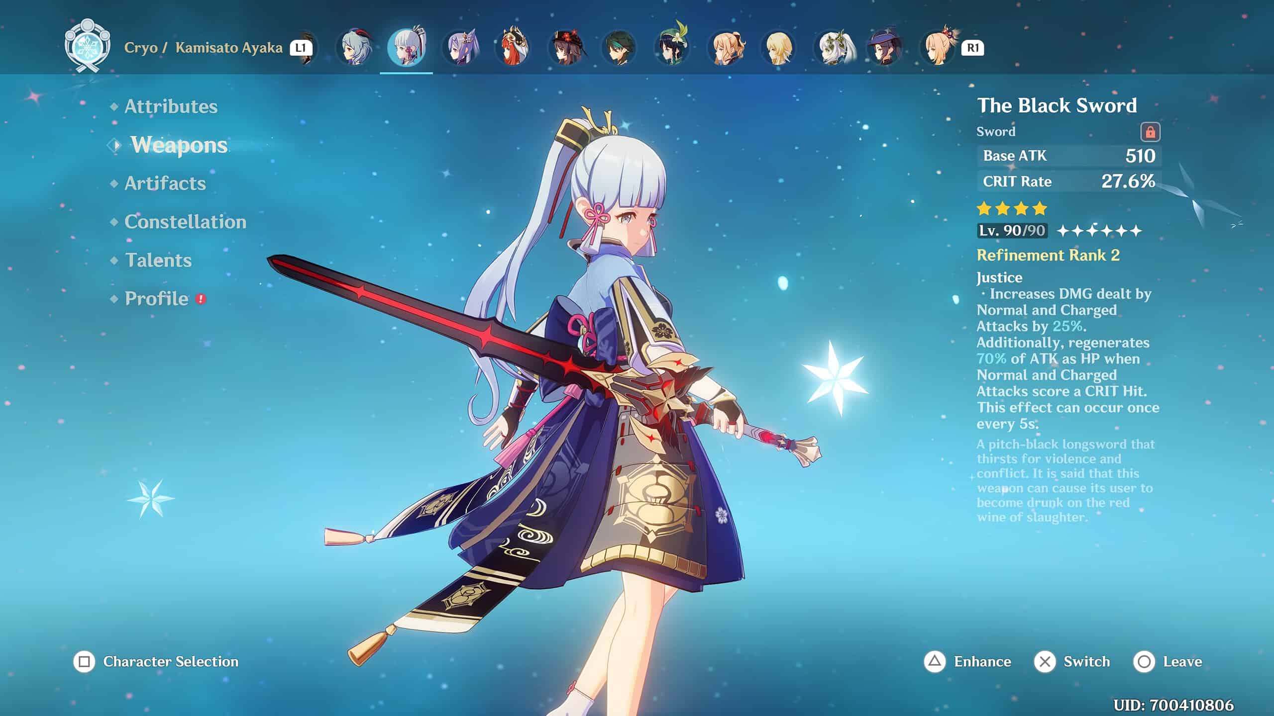 genshin impact best battle pass weapons - an anime character holding a red sword in the menu