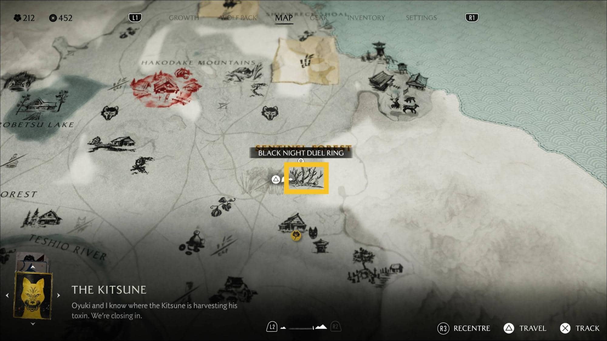 Ghost of Yotei game map