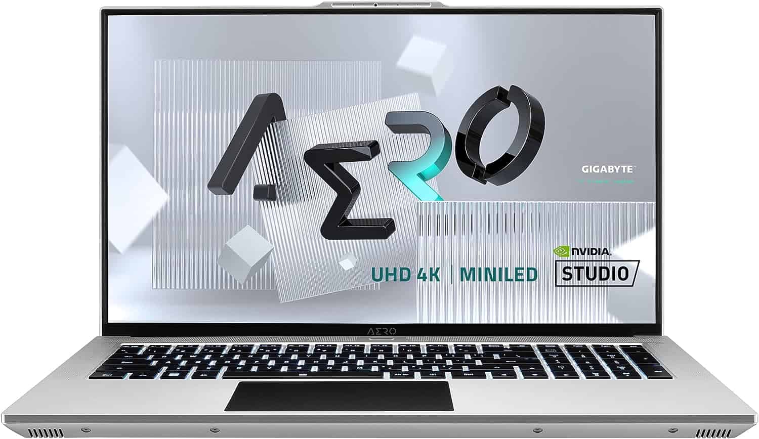 A Gigabyte AERO 17 laptop.