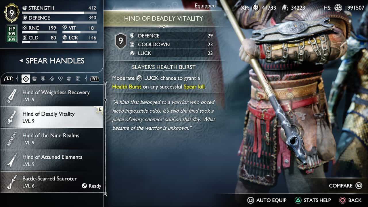 God of War Ragnarok Best Spear Handle