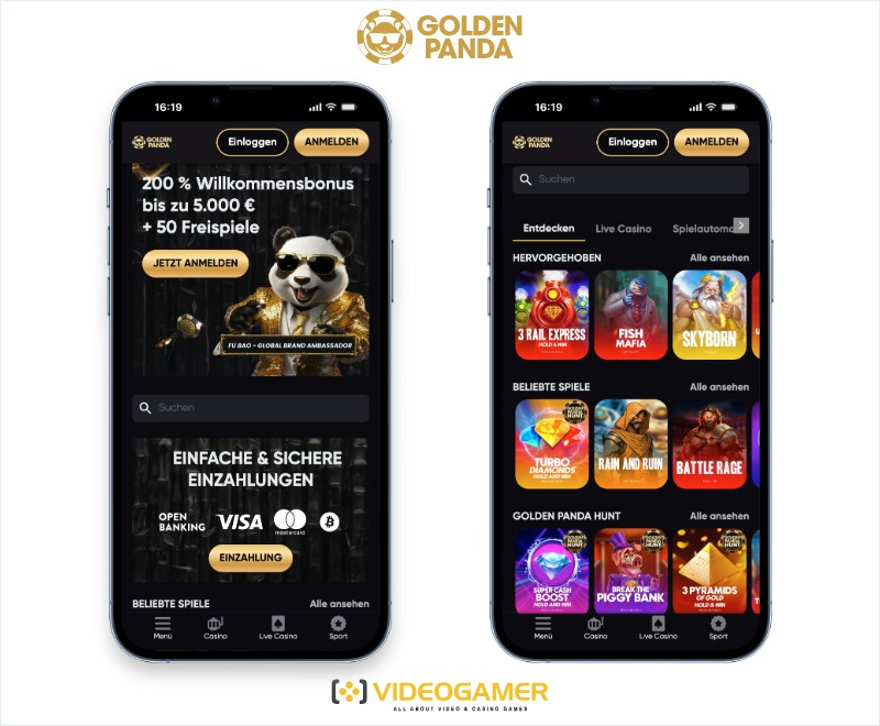 GoldenPanda Casino mobile Version für Deutschland