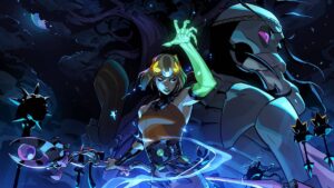 Hades 2 Melinoë casting a spell with glowing energy at night