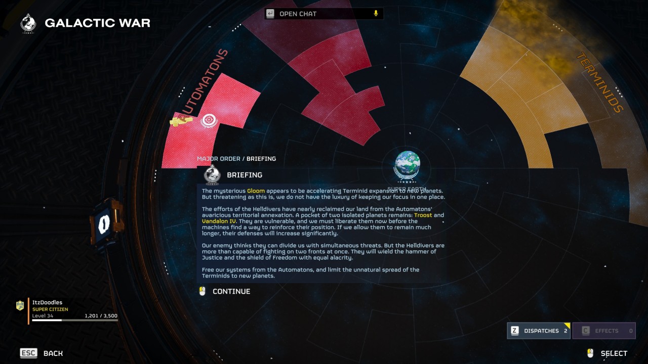 Helldivers 2 Major Order Briefing August 12 2024