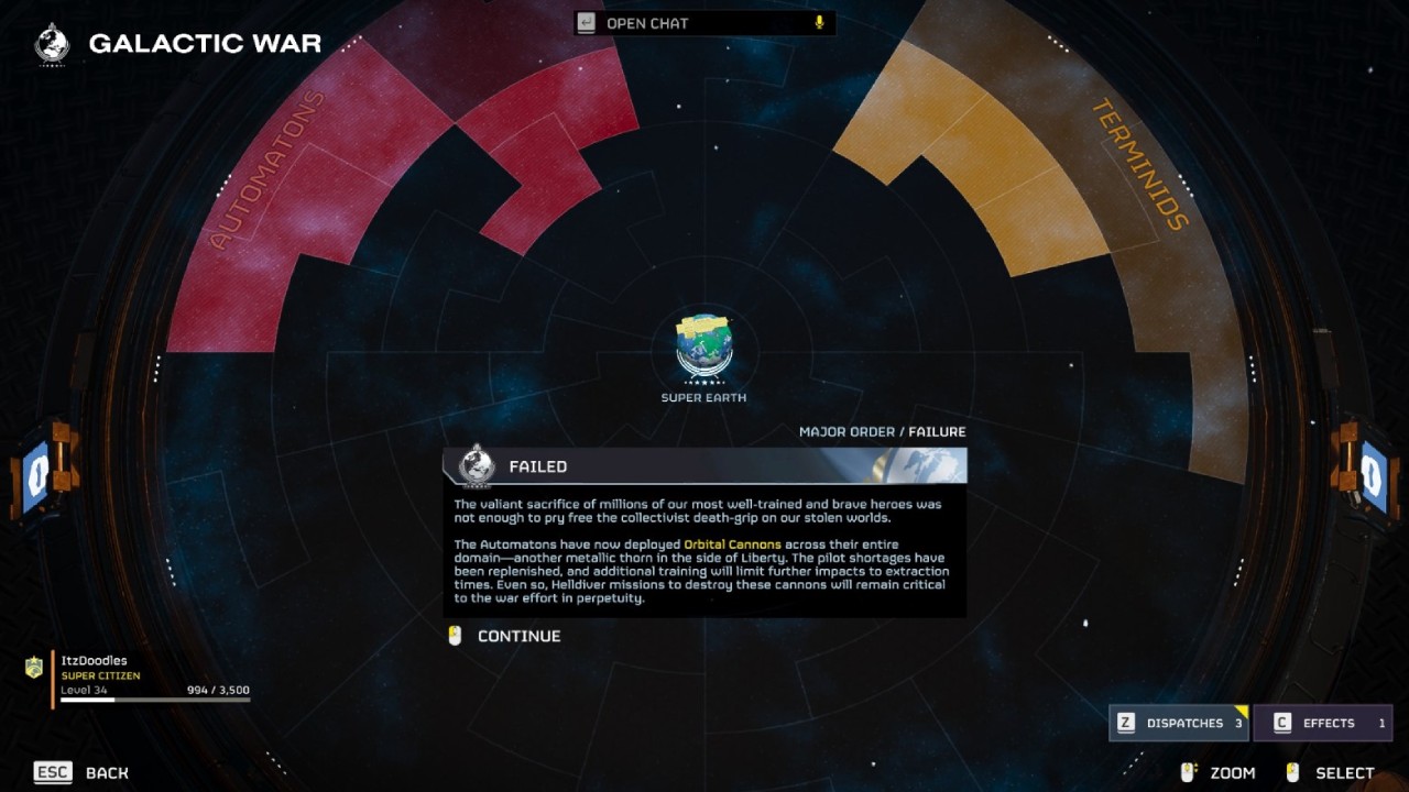 Helldivers 2 Major Order Failure August 2 2024