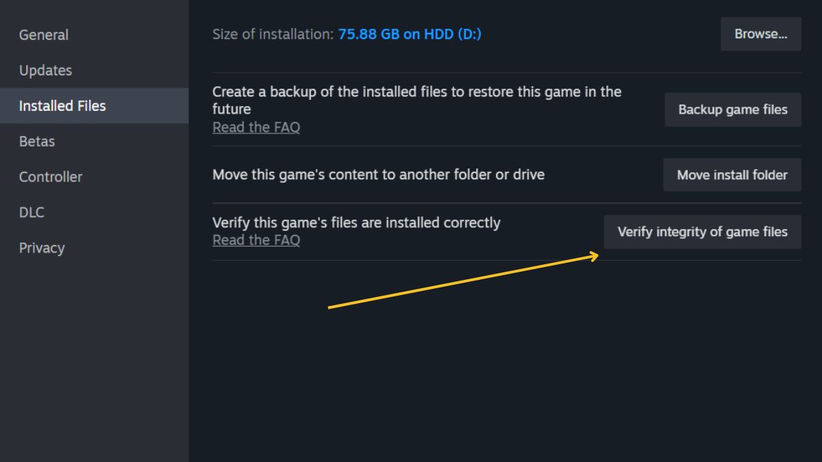Helldivers 2 not launching on steam - File integrity menu