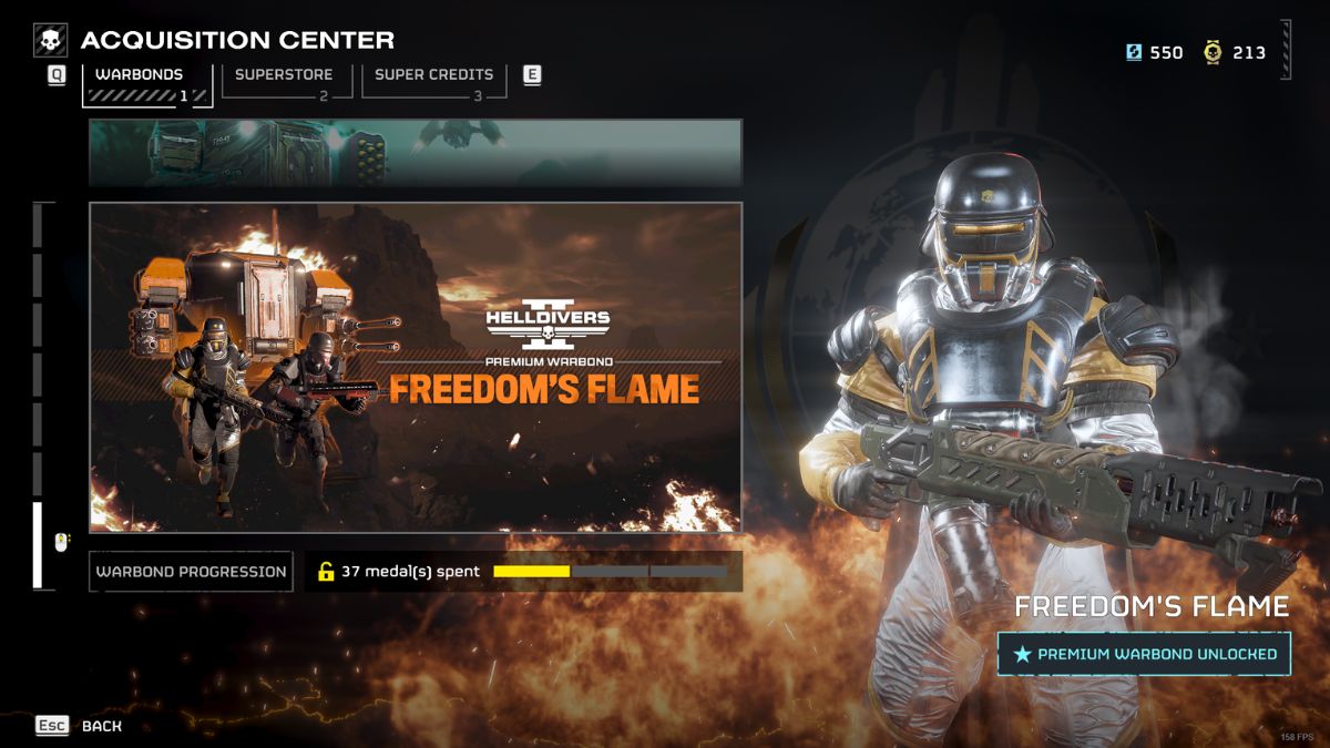 Helldivers 2 best super credit farm - Player purchasing warbond with super credits