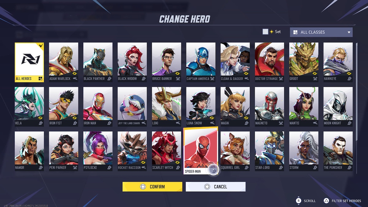 How to turn off easy swing in Marvel Rivals: settings menu.
