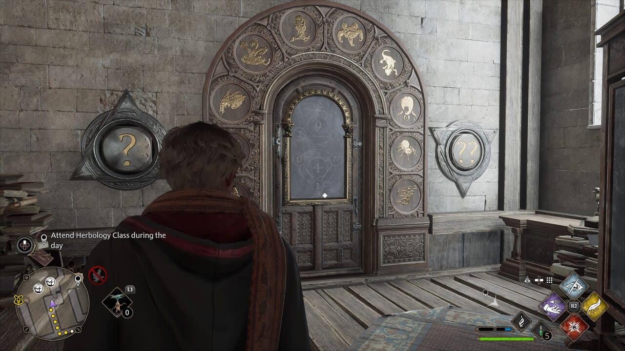 How to solve the animal symbols puzzle door in Hogwarts Legacy