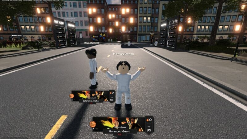 Hoops Life codes: character standing in a street raising their arms.