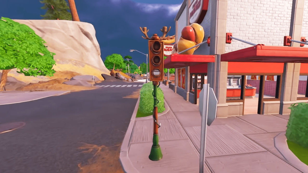 How to Decorate Traffic Lights in Fortnite Winterfest 2022