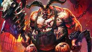 How to beat The Butcher in Diablo 4: The Butcher wields two weapons and bears his teeth.