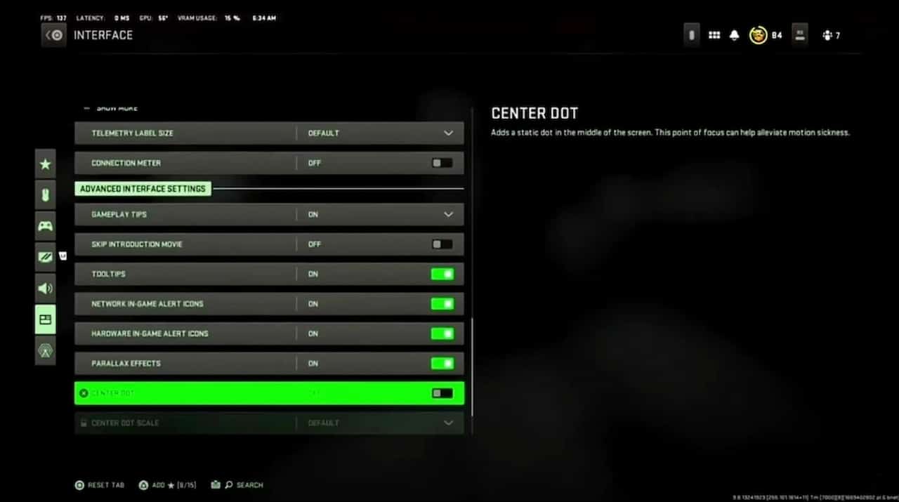 How to fix dev error 7186 in MW2: MW2 settings interface