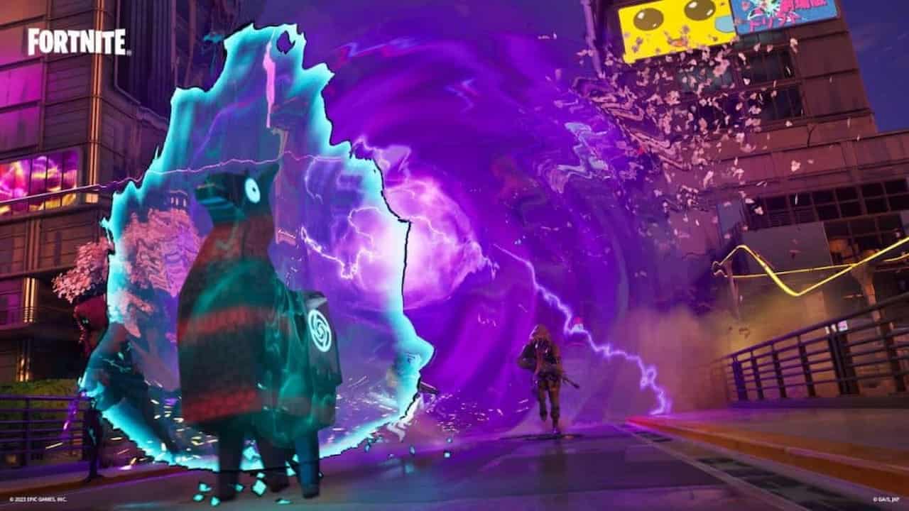 How to get Jujutsu Kaisen Cursed Techniques in Fortnite: Jujutsu Kaisen featuring Llama in Fortnite.
