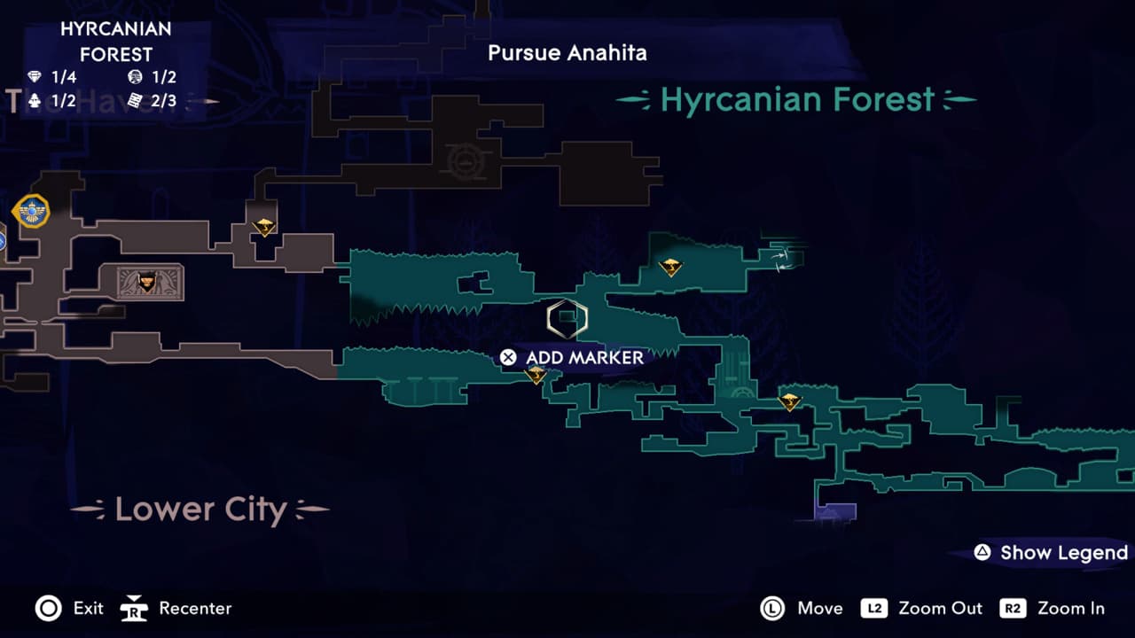 A map showing the location of the hyacinth forest, rumored to be hiding the ancient sand jar sought after by the Prince of Persia in his quest for The Lost Crown.