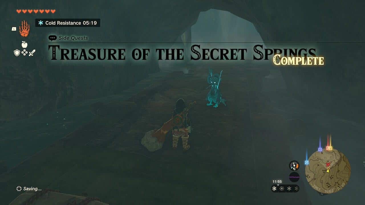 Tears of the Kingdom Treasure of the Secret Springs quest guide