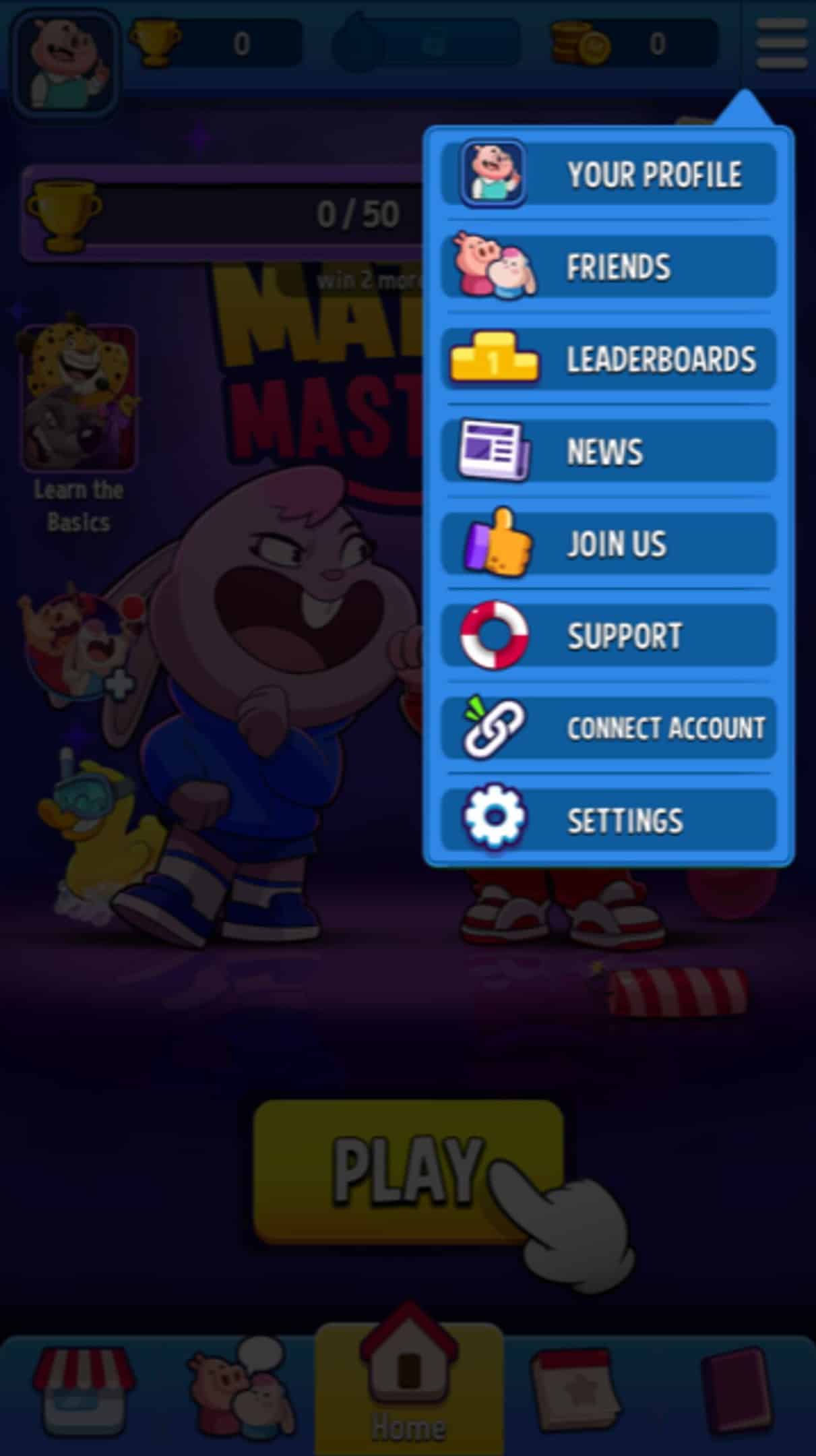 Learn how to play Match Masters with friends by checking out this screenshot from the Math master apk.