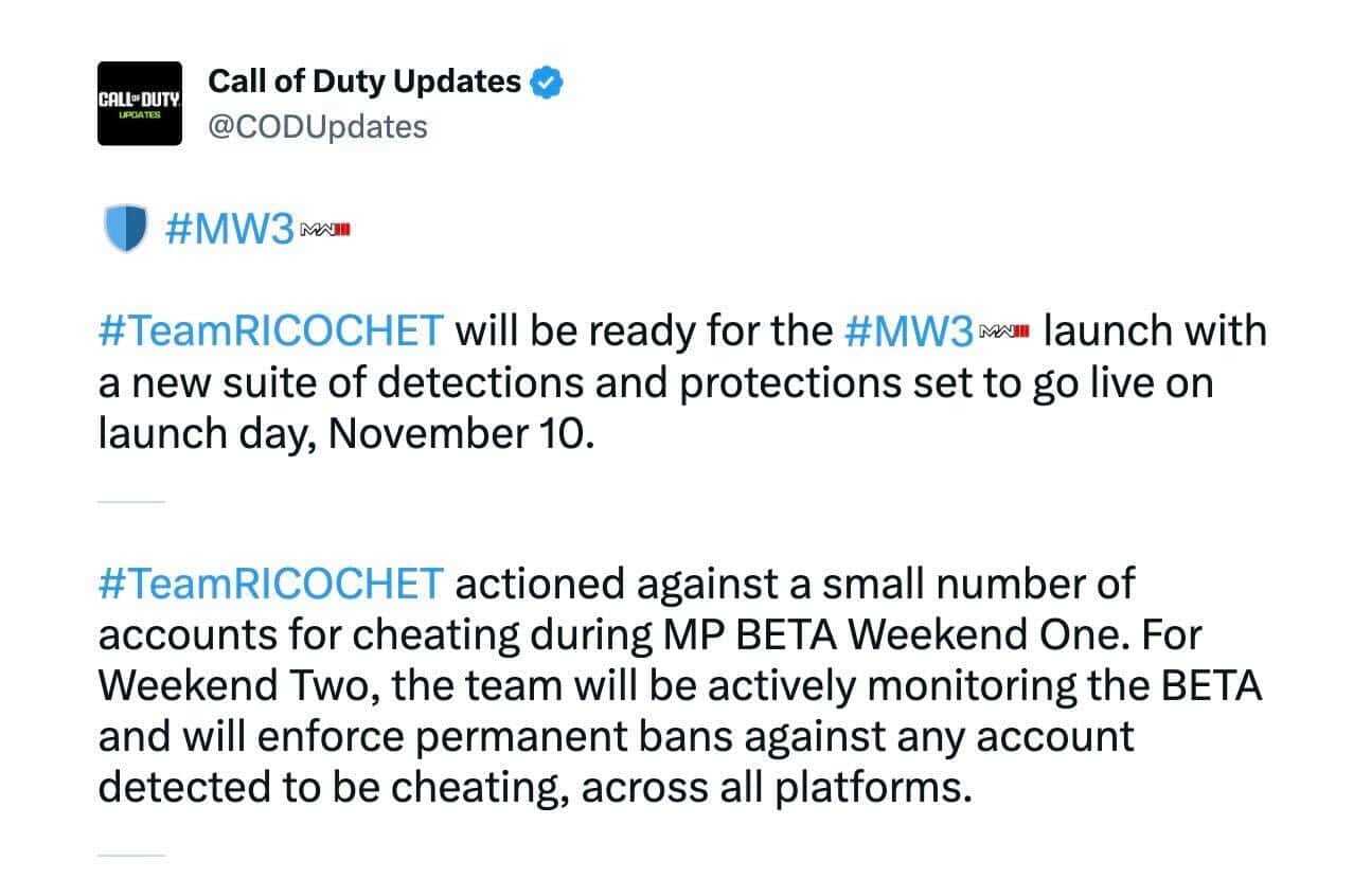Keywords: warning, cheaters