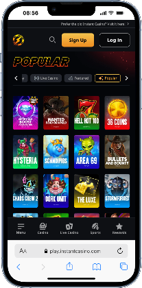 Instant Casino Popular Games