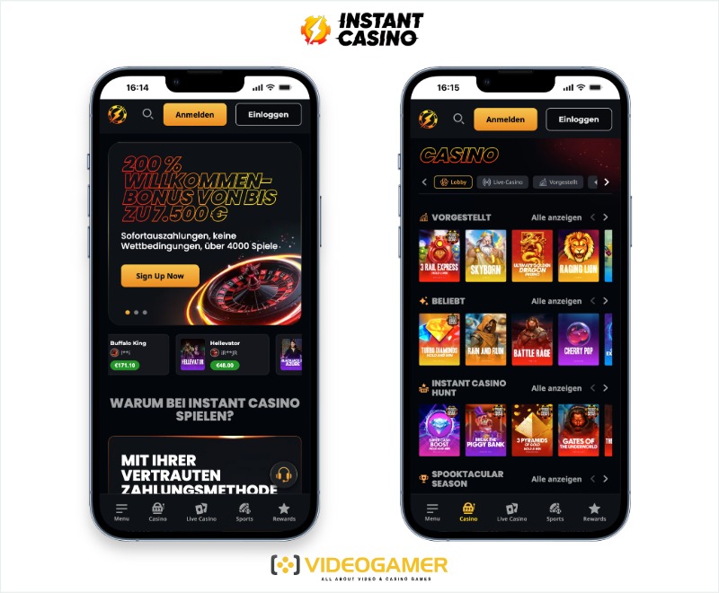 InstantCasino Casino mobile Version für Deutschland