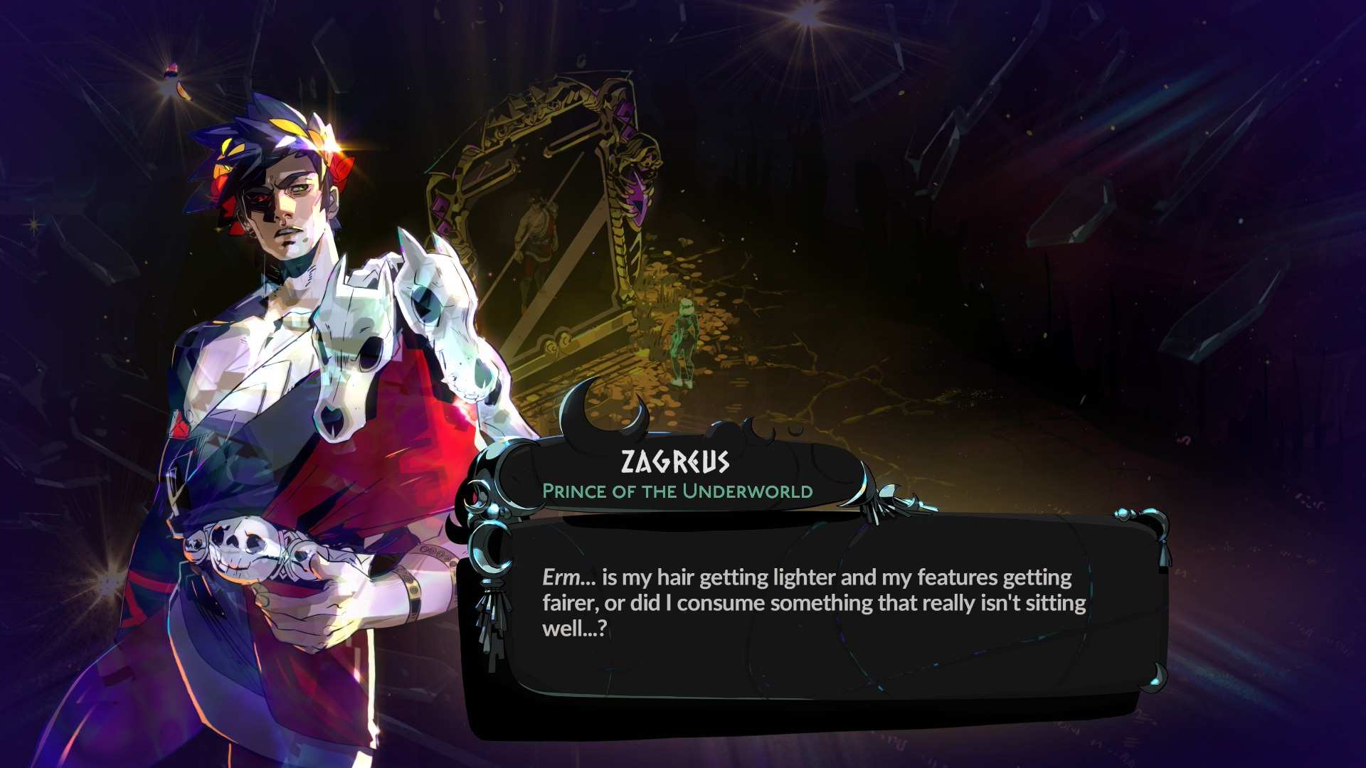 Zagreus, Prince of the Underworld, appears in Hades 2 with a dialogue cutscene, confirming his role in the game’s 1.0 update.