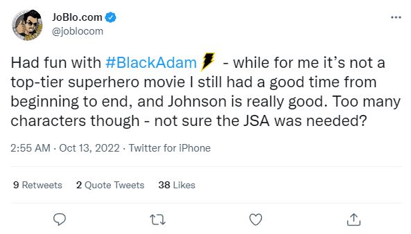 Black Adam Reaction Tweet 5