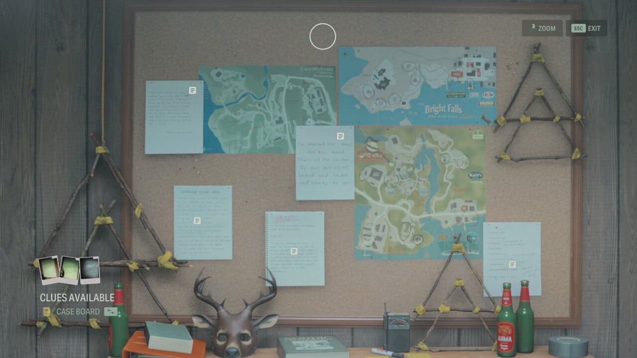 Alan Wake 2 Cult Stash locations: stash map in the Kalevala Knights Workshop.