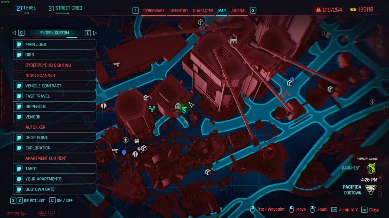 Cyberpunk 2077 Phantom Liberty Data Terminal locations: data terminal on map.