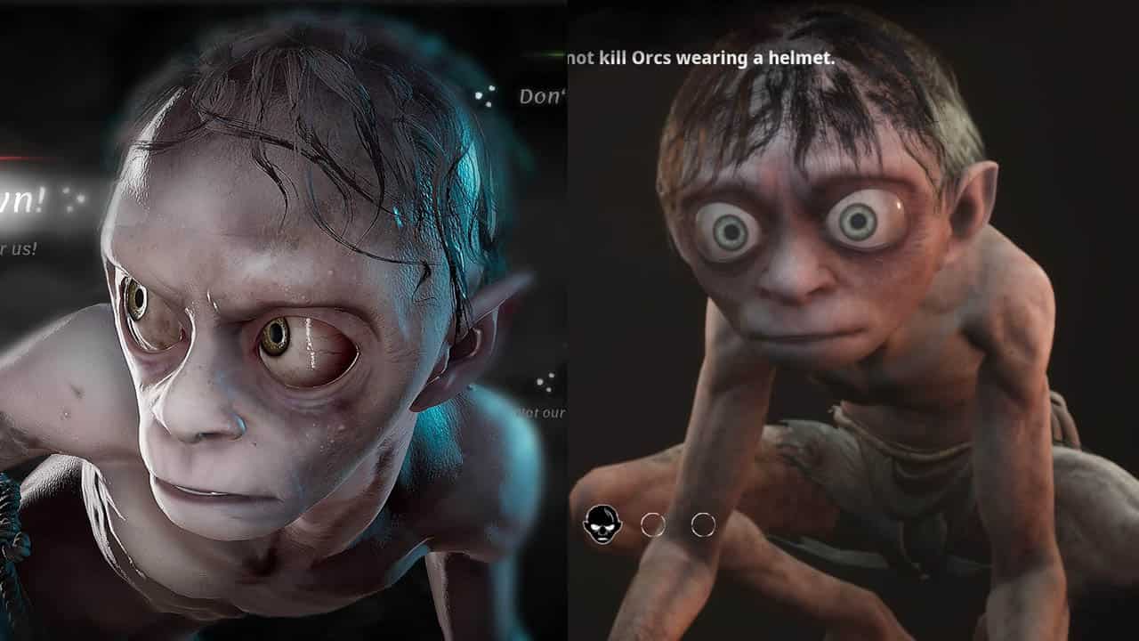 Lord of the Rings Gollum comparison